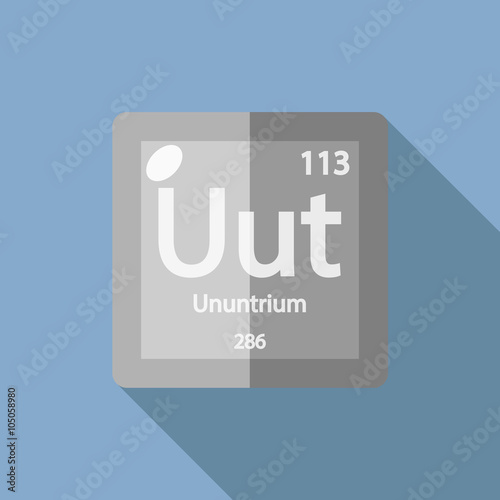 Chemical element Ununtrium Flat