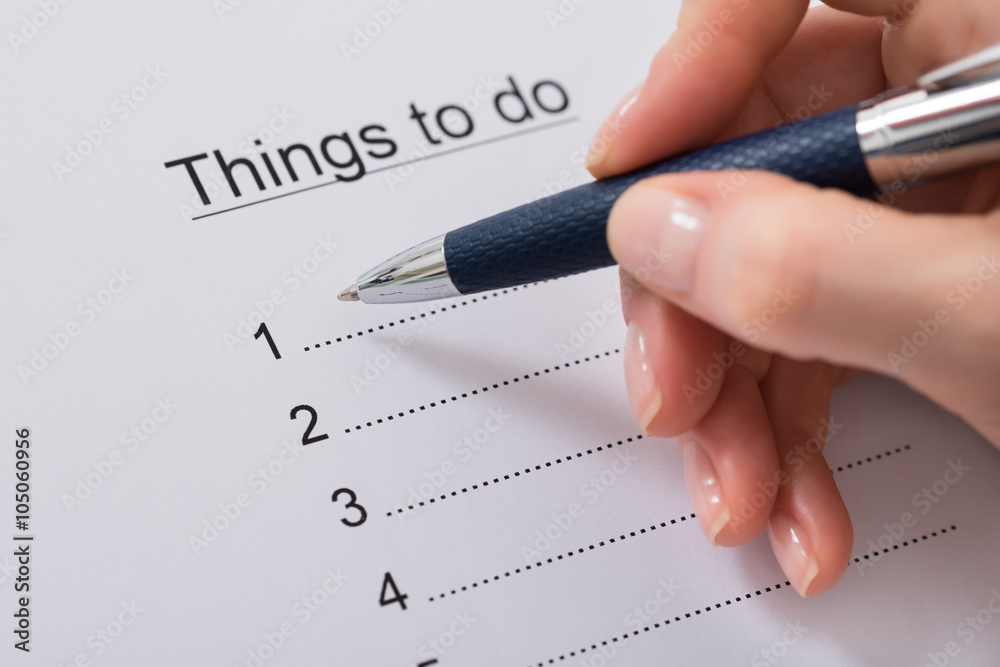 Woman Hand Writing Things To Do List Woman Hand Writing Things To Do List