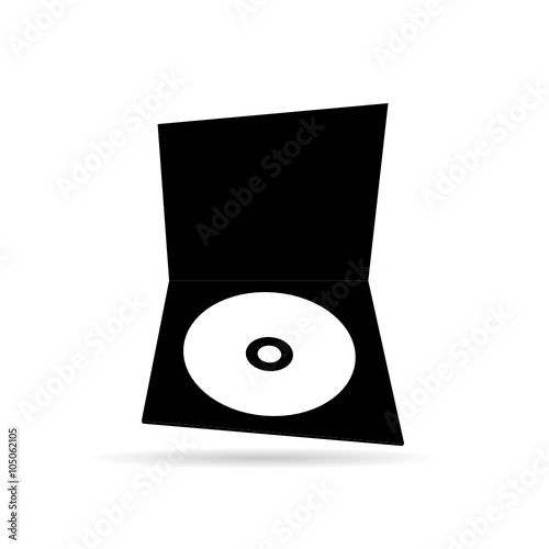 cd black and white illustration