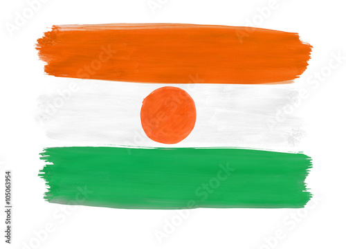 Free Download Flag of Niger painted with gouache - GFXLoad