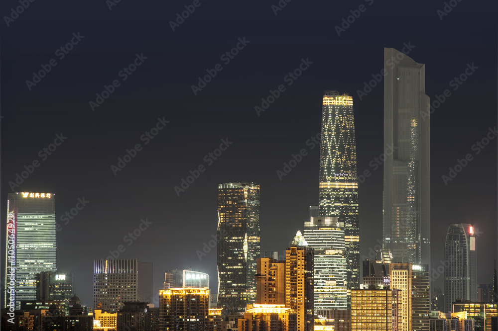 Skyline of Guangzhou city