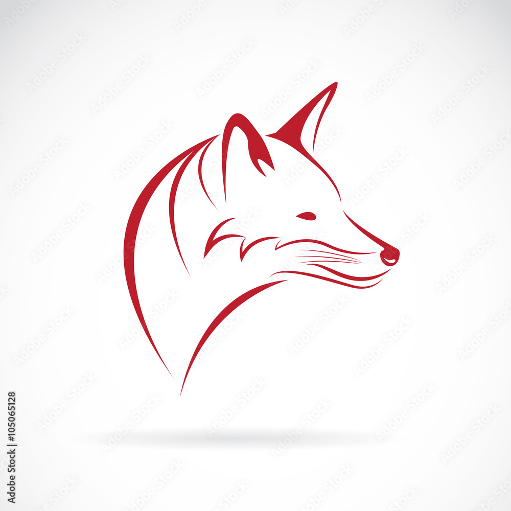 Vector image of an fox head on white background Vector image of an fox head on white background