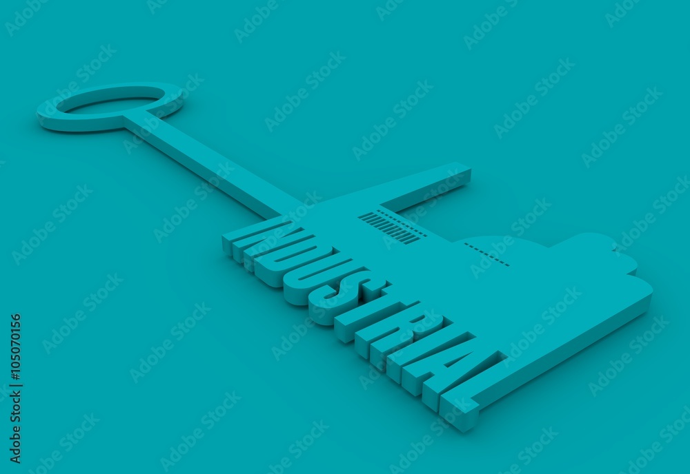 illustration concept, hand holding an industrial key illustration concept, hand holding an industrial key
