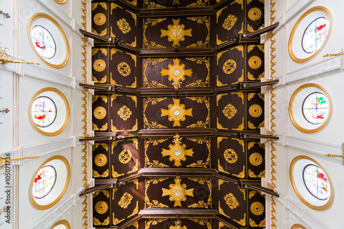 Classic ceiling of Christ church in thailand