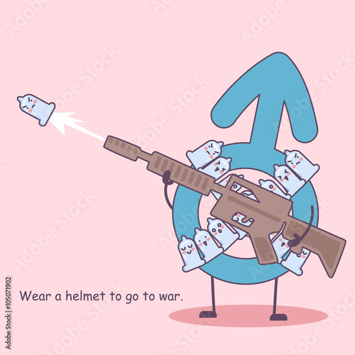 Condom with gun