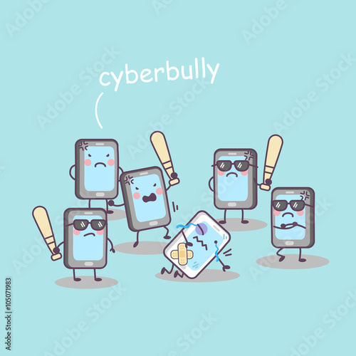 cute cartoon cellphone bully