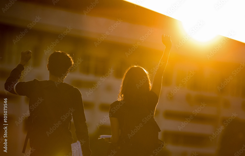 © torwaiphoto - Students are glad they completed the final exam.lens flare © torwaiphoto - Students are glad they completed the final exam.lens flare