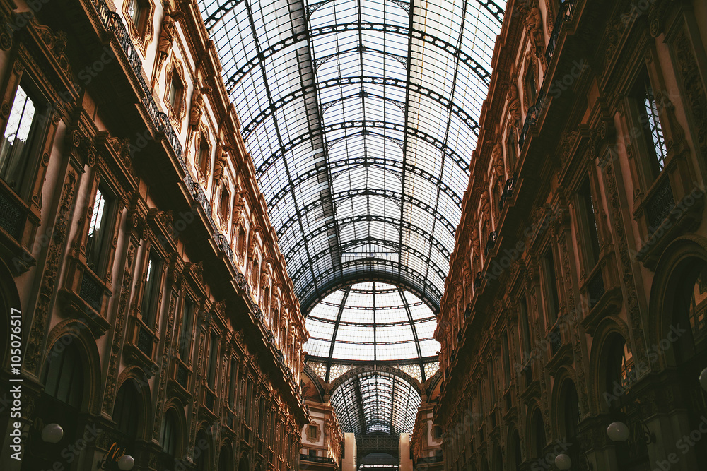 Shopping art gallery in Milan, Italy