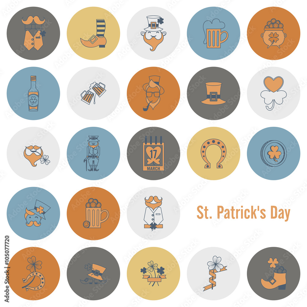 Saint Patricks Day Icon Set Saint Patricks Day Icon Set