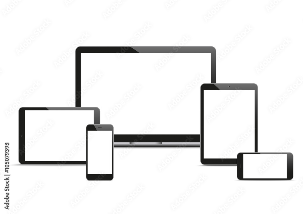 Vector Set Mobile Black Notebook Tablets Smartphones Vector Set Mobile Black Notebook Tablets Smartphones