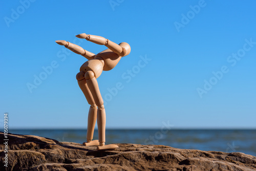 Photography In pose to jump