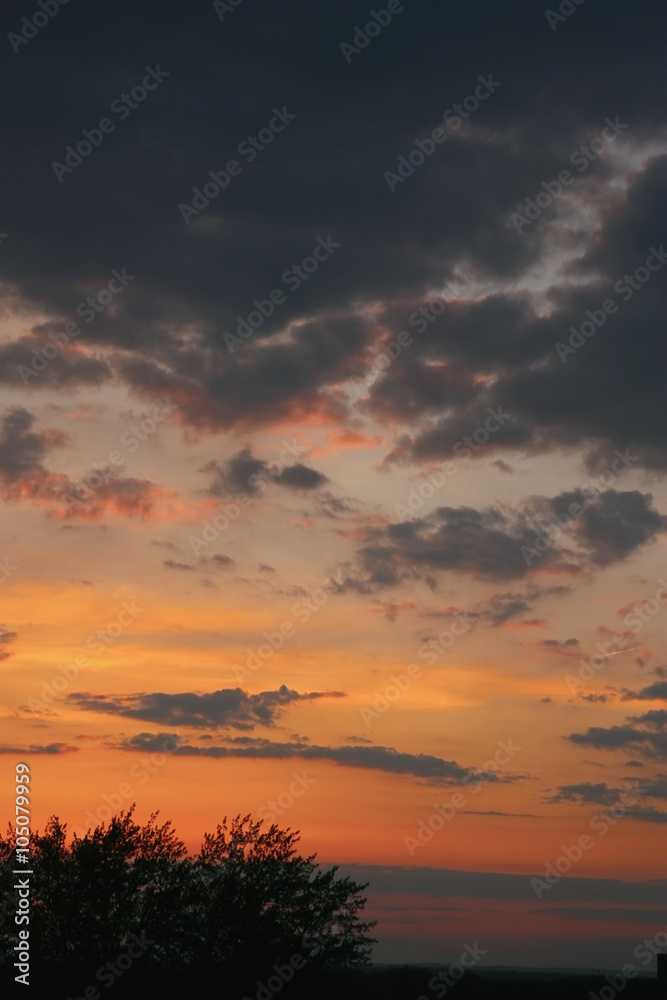 Beautiful blue sky with clouds