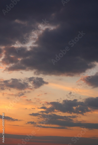 Beautiful evening sky with clouds © Devyatkin