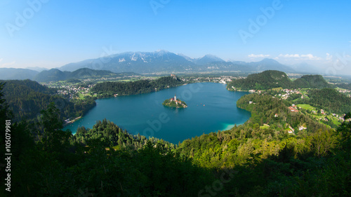 Fototapeta Naklejka Na Ścianę i Meble -  Bled Lake panorama