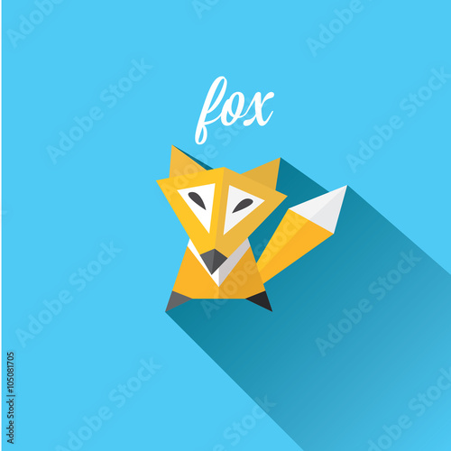 Free Download vector little fox. fox flat icon  - GFXLoad