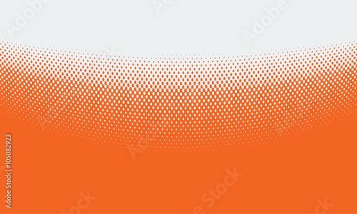 Vector abstract orange background with halftone grunge dot style 