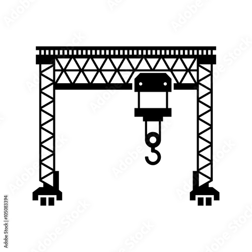 Lifting Machine Icon on White Background. Vector