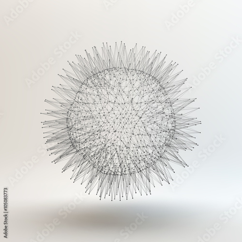 3d Abstract Sphere. Vector Illustration..