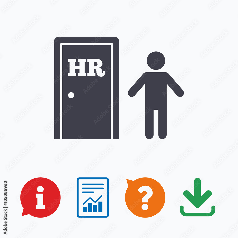 Human resources sign icon. HR symbol Human resources sign icon. HR symbol