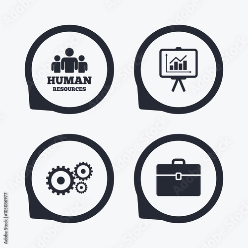 Human resources and Business. Presentation board