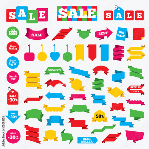 Sale icons. Special offer symbols