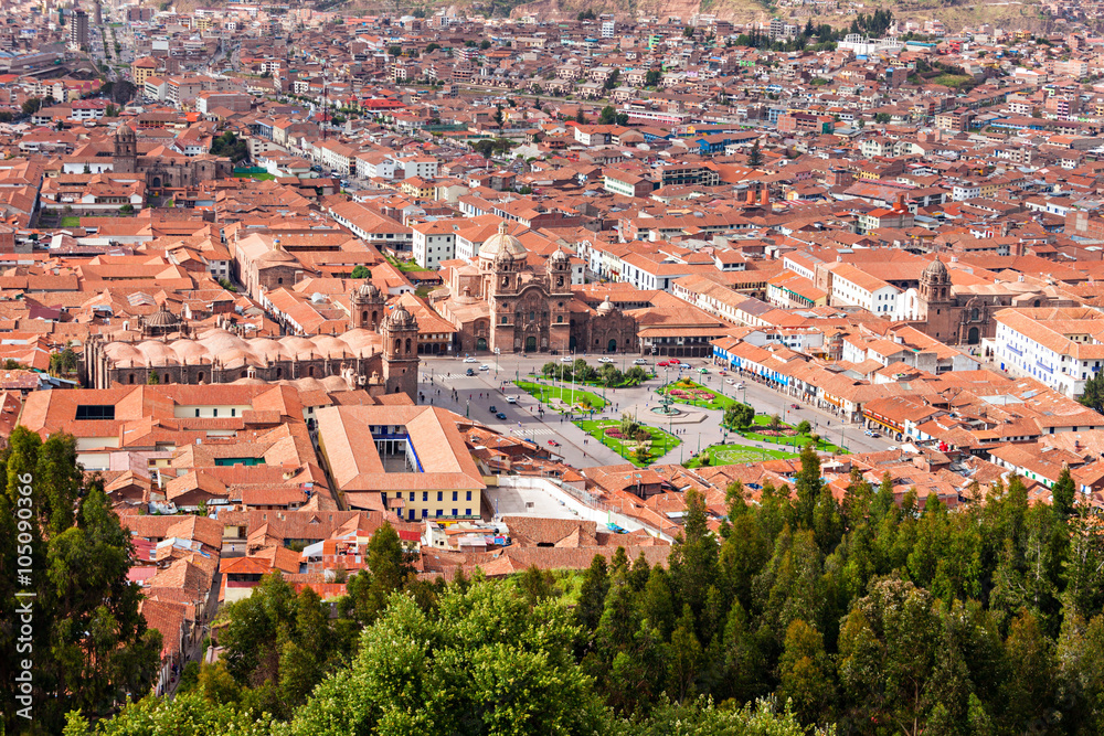 Cusco aerial view