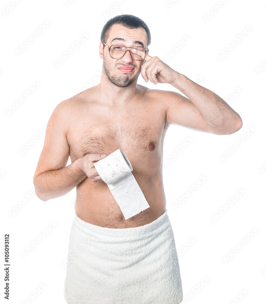 Fototapeta premium Man should be in the toilet