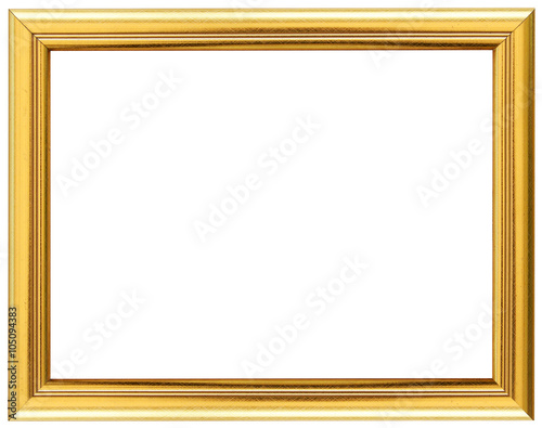 Wood vintage frame isolated on white. Wood frame simple design.