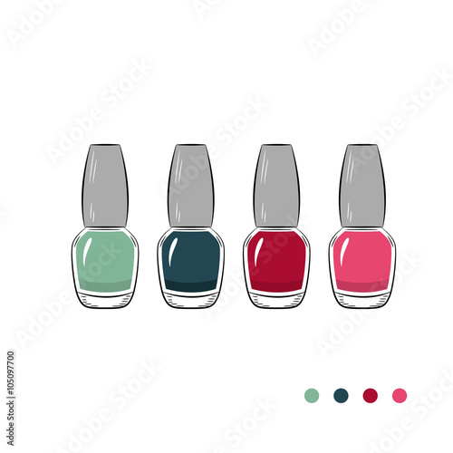 Four nail polish icons