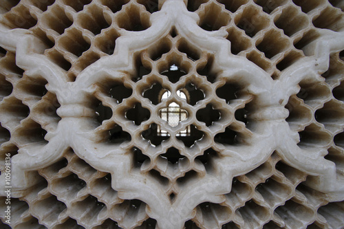 Pierced stone Jali screen

