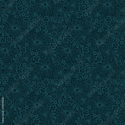 Seamless blue lace pattern