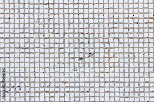 old white cracked painted tiles background