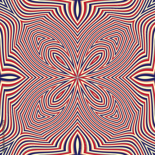 seamless red and blue curved stripes