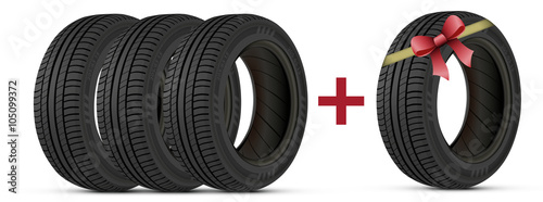 Pneu 3+1 offert