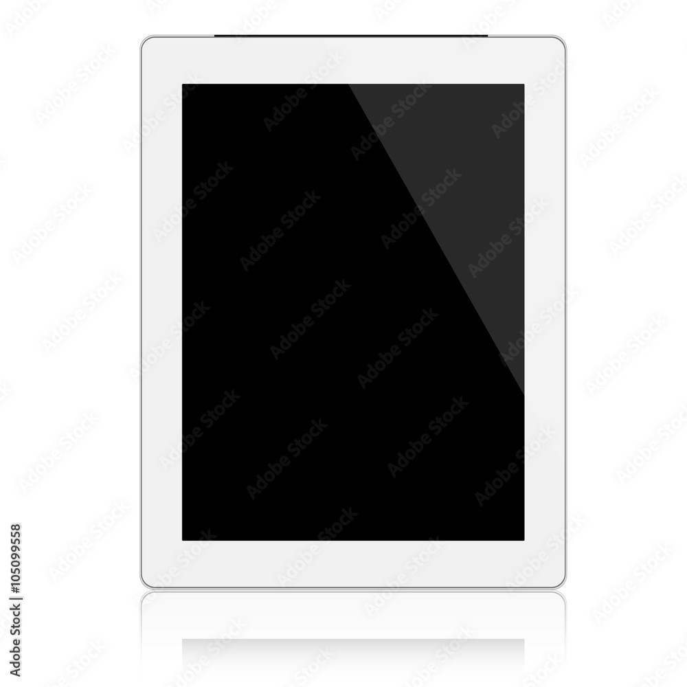 mockup white digital tablet isolated on white vector design mockup white digital tablet isolated on white vector design