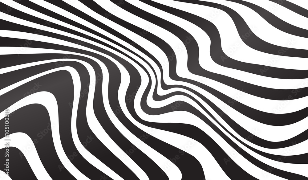 optical art opart striped wavy background abstract waves black and white