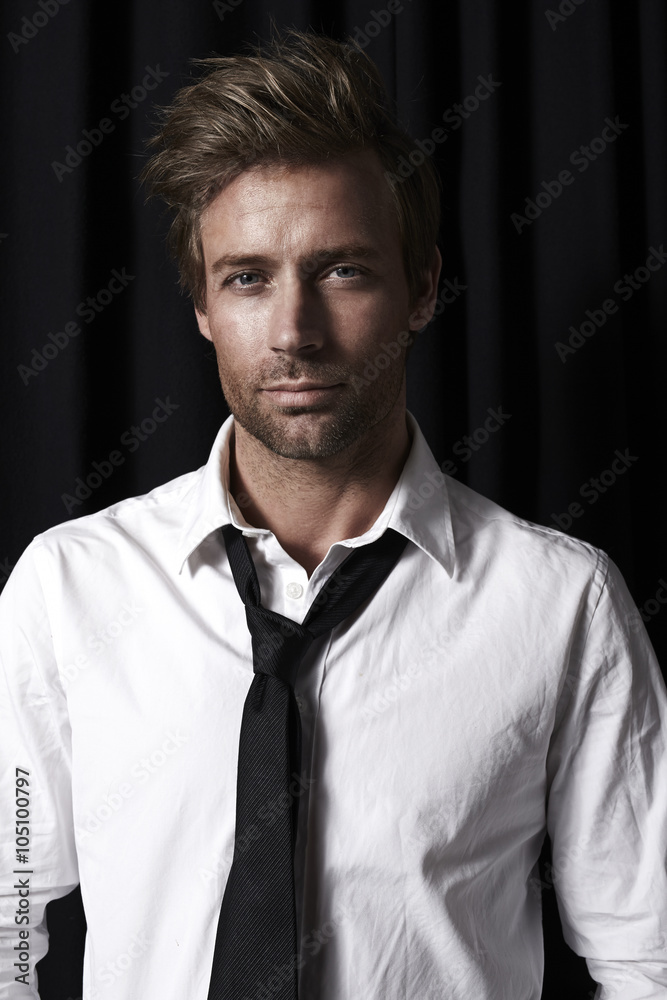 Handsome guy in shirt and tie, smiling Handsome guy in shirt and tie, smiling