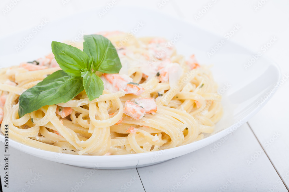 Pasta with salmon Pasta with salmon
