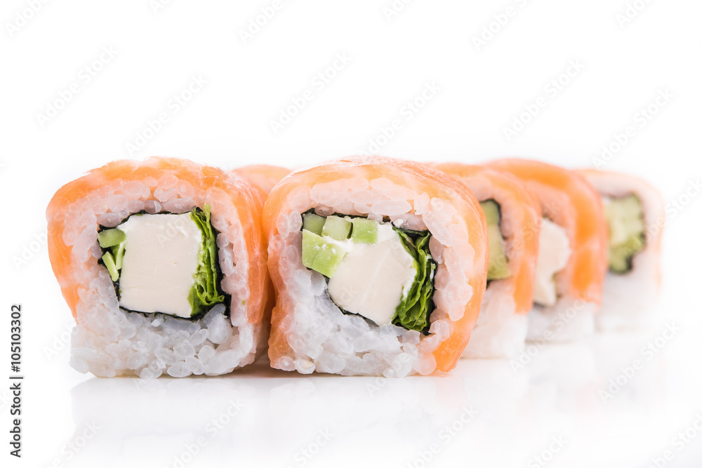 sushi isolated on white background sushi isolated on white background