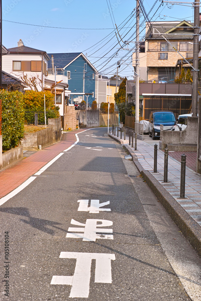 日本の郊外の住宅街