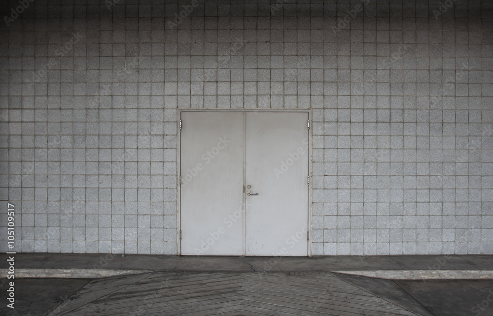 steel door and concrete surrounding. steel door and concrete surrounding.