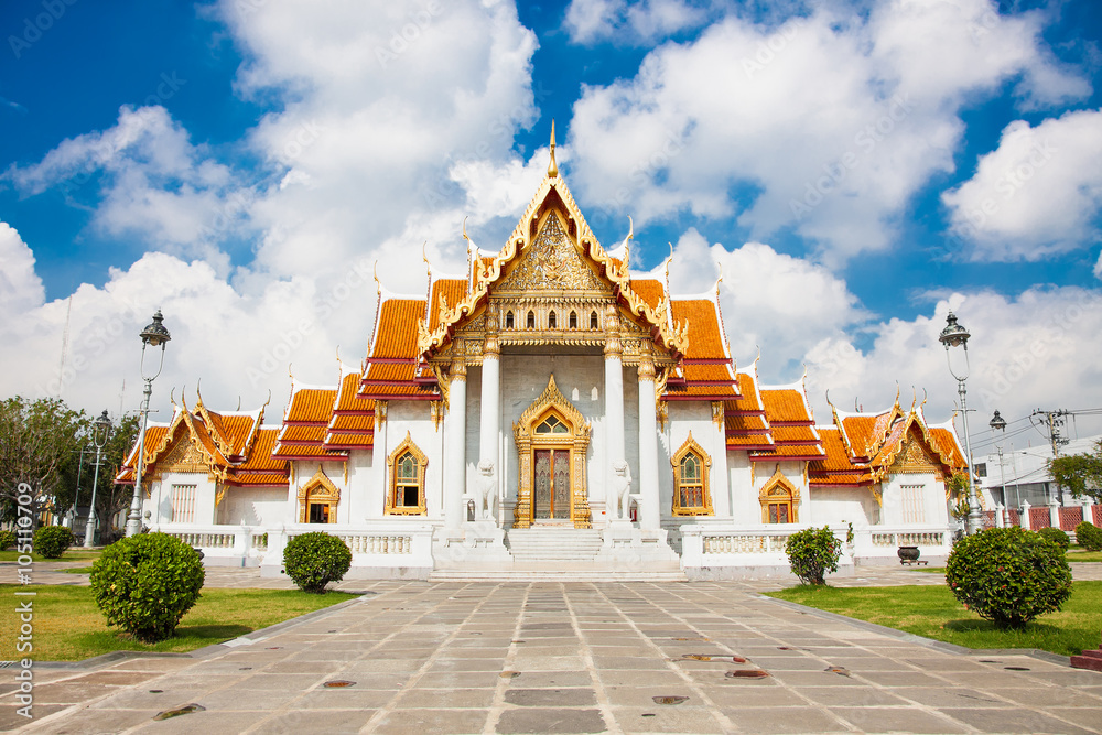 Wat Benchamabophit temple in Bangkok, Thailand.