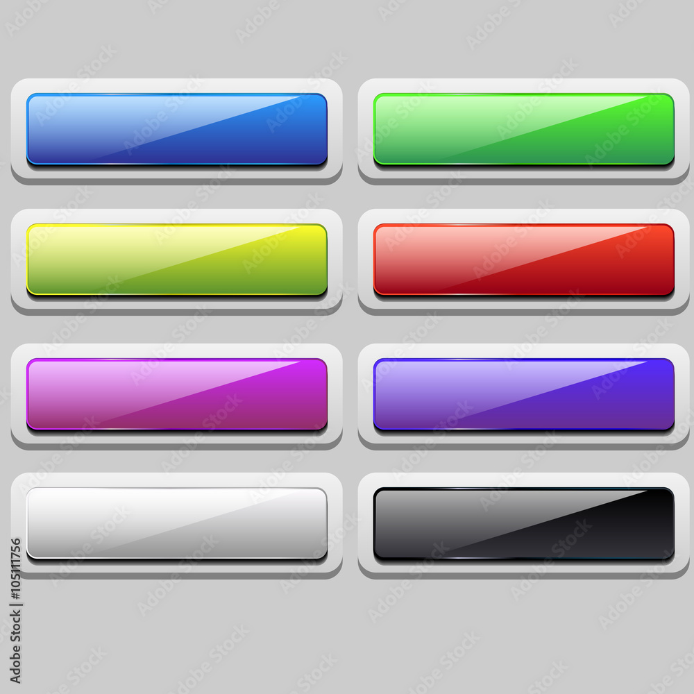Set of vector buttons for websites. Set of vector buttons for websites.