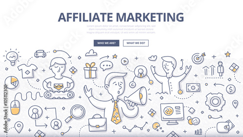 Affiliate Marketing Doodle Concept