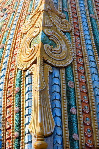 Colorful details on hindu temple 