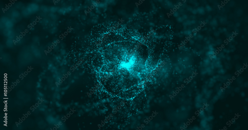 Naklejka premium Futuristic Particles Space Abstract Background