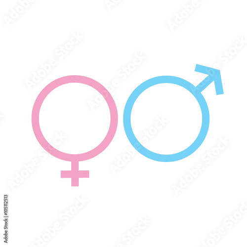male and female gender signs sexual symbols valentines day