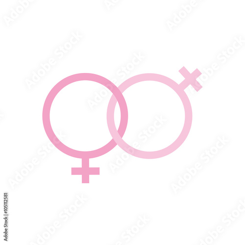 two females gender signs sexual symbols valentines day