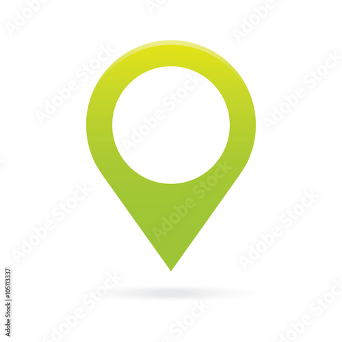 green map pointer icon marker GPS location flag symbol