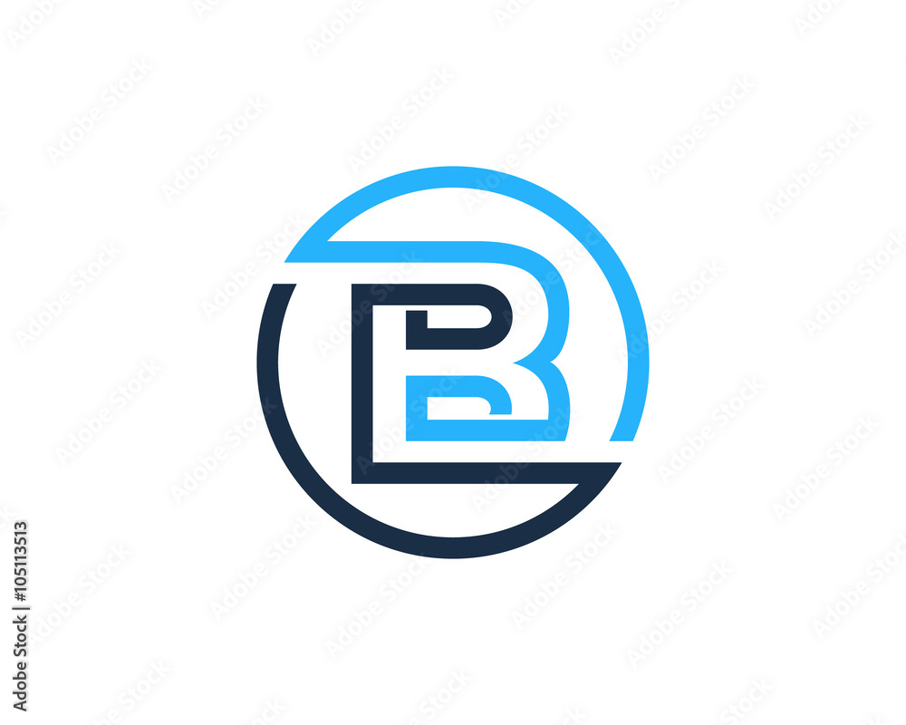 Letter B Lines Circle Logo